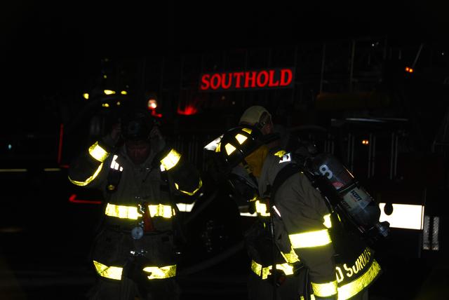 Getting dressed for the September 7, 2010, Tower Drill at Yaphank