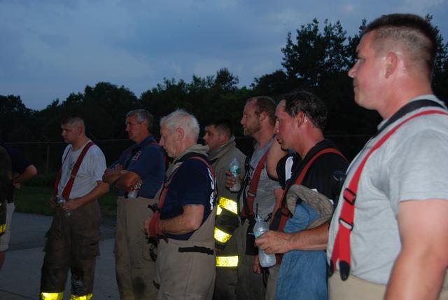 Smokehouse Drill on June 3, 2010 at Yaphank - listening to the instructors' critique.