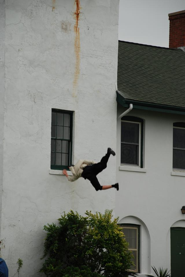 . . . and falling to the ground.