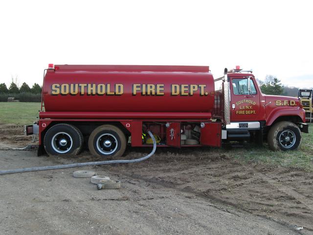 Southold's Tanker ran into some trouble on the soft ground.