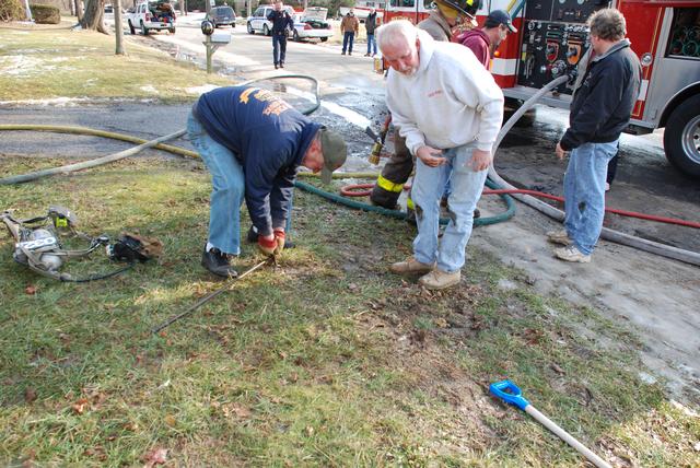 Members looking for the curb cut to shut off gas supply to the house.