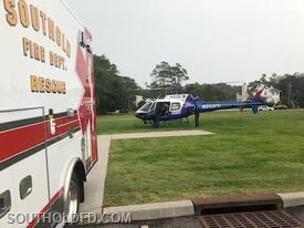 Helicopter arrival at Station Two